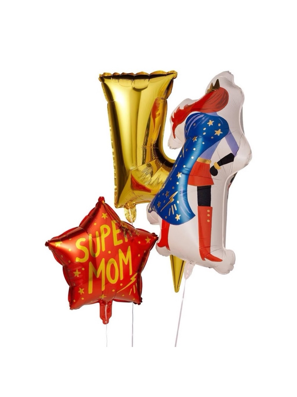 Rifle Paper Co. Super Mom Balloon Bouquet - Red, Gold, Blue